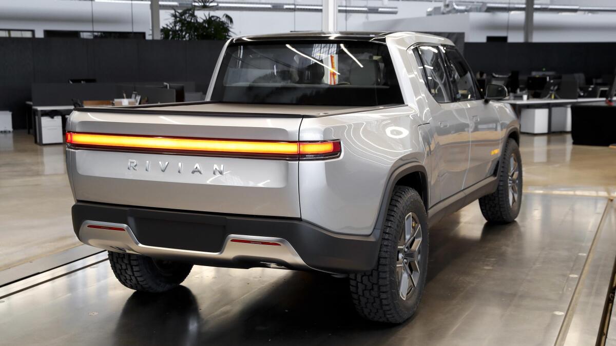 Rivian electric pickup shop truck